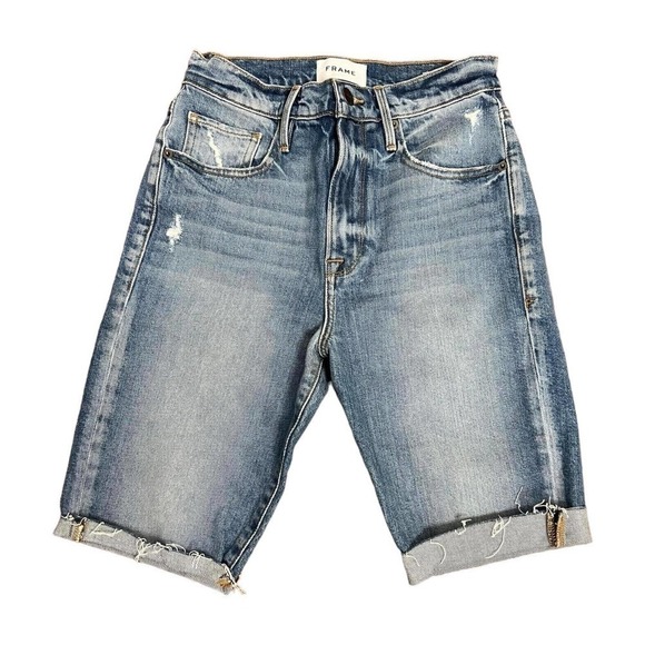 Frame Denim Pants - FRAME Le Vintage Bermuda Shorts Size 26